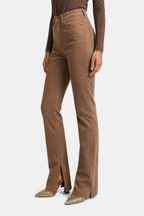 Carmelisse – Sculpted high waist – Flare jeans - Brown - side