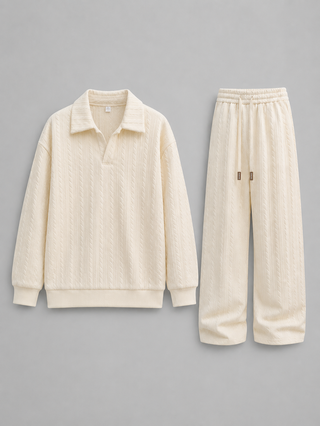 Cable knit two piece set co-ord for men – product image 4