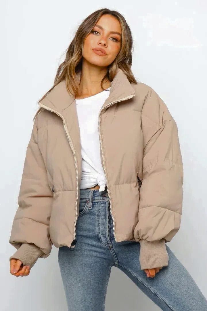 Womens Cropped Quilted Puffer Jacket - product image 1