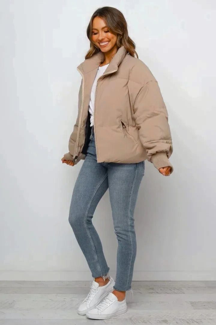 Womens Cropped Quilted Puffer Jacket - product image 3