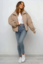 Womens Cropped Quilted Puffer Jacket - product image 4
