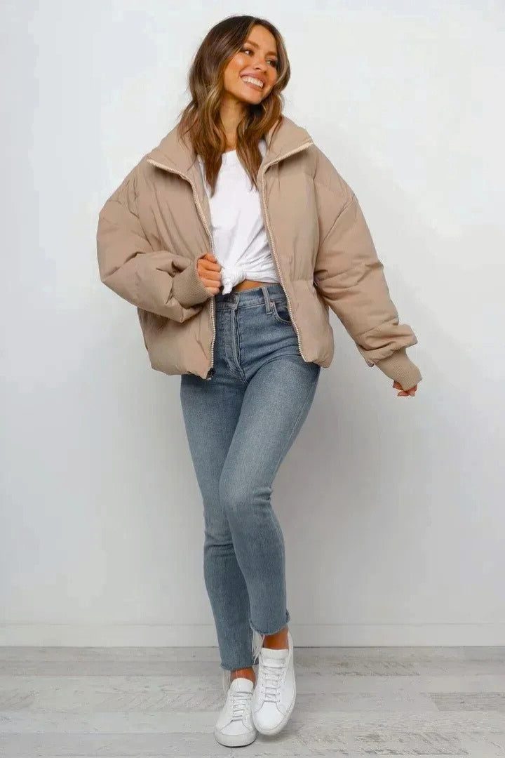 Womens Cropped Quilted Puffer Jacket - product image 4