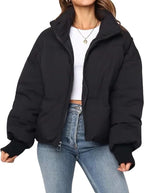 Womens Cropped Quilted Puffer Jacket - product image 6