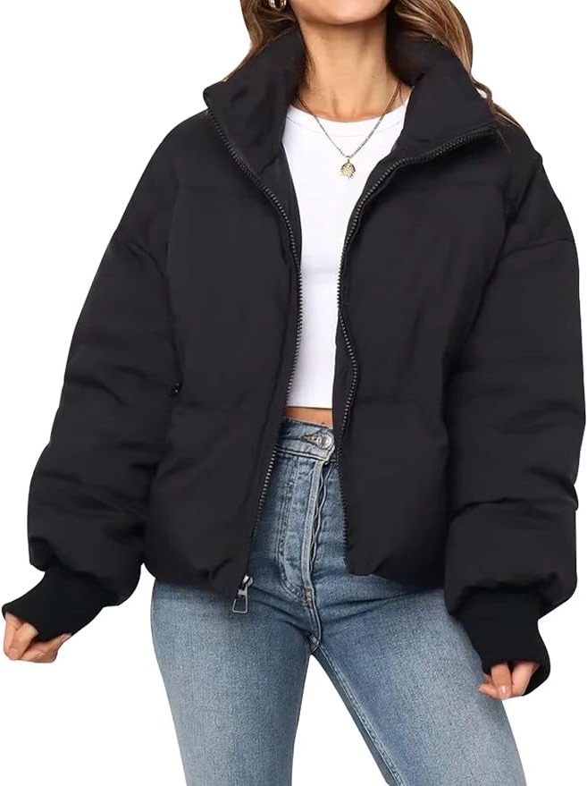Womens Cropped Quilted Puffer Jacket - product image 6