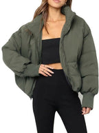 Womens Cropped Quilted Puffer Jacket - product image 7