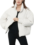 Womens Cropped Quilted Puffer Jacket - product image 8