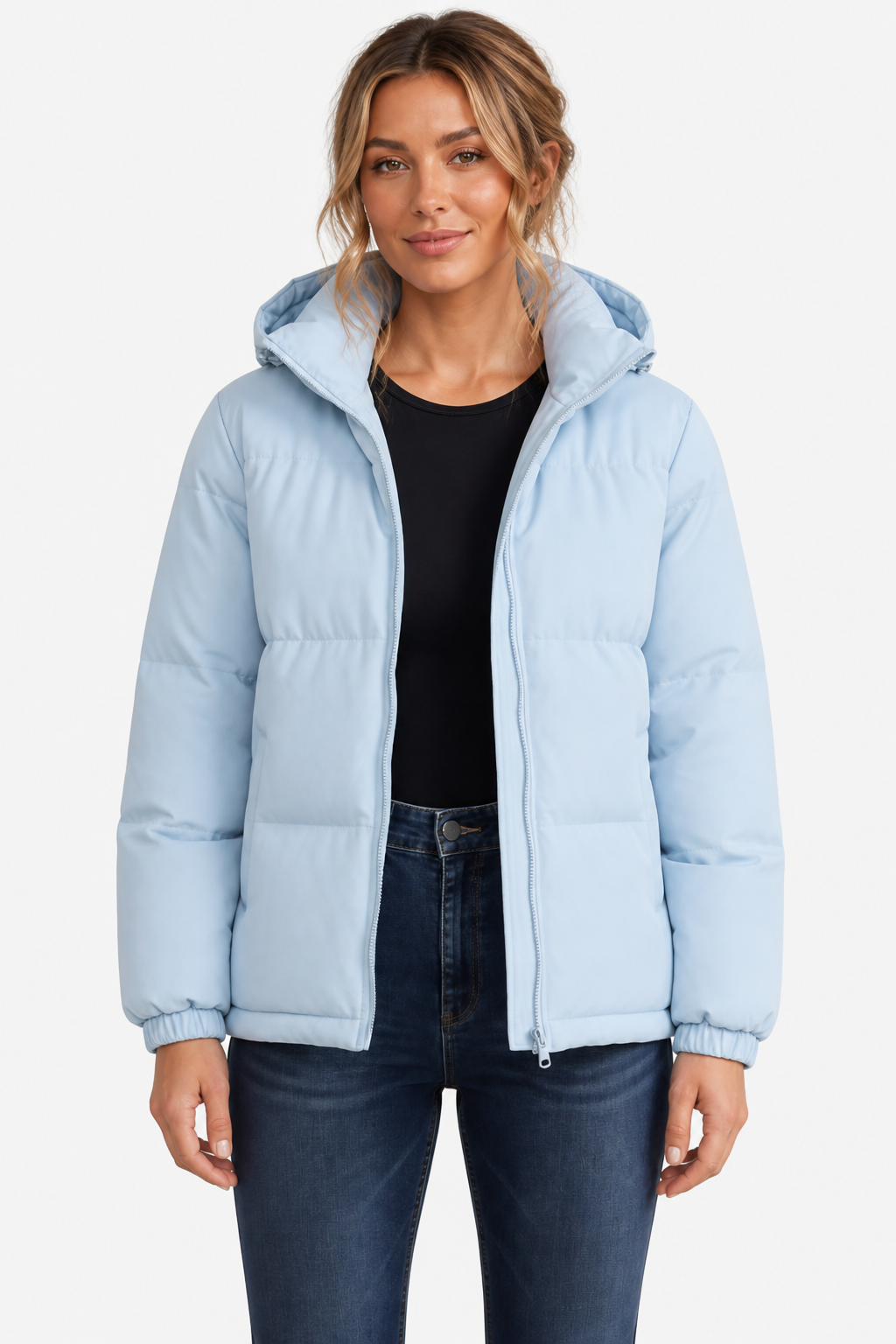 Caeloria – Quilted warmth – Hooded puffer jacket - Default - front