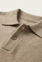Men's Polo Collar Knit Jumper Long Sleeve - Relaxed Fit