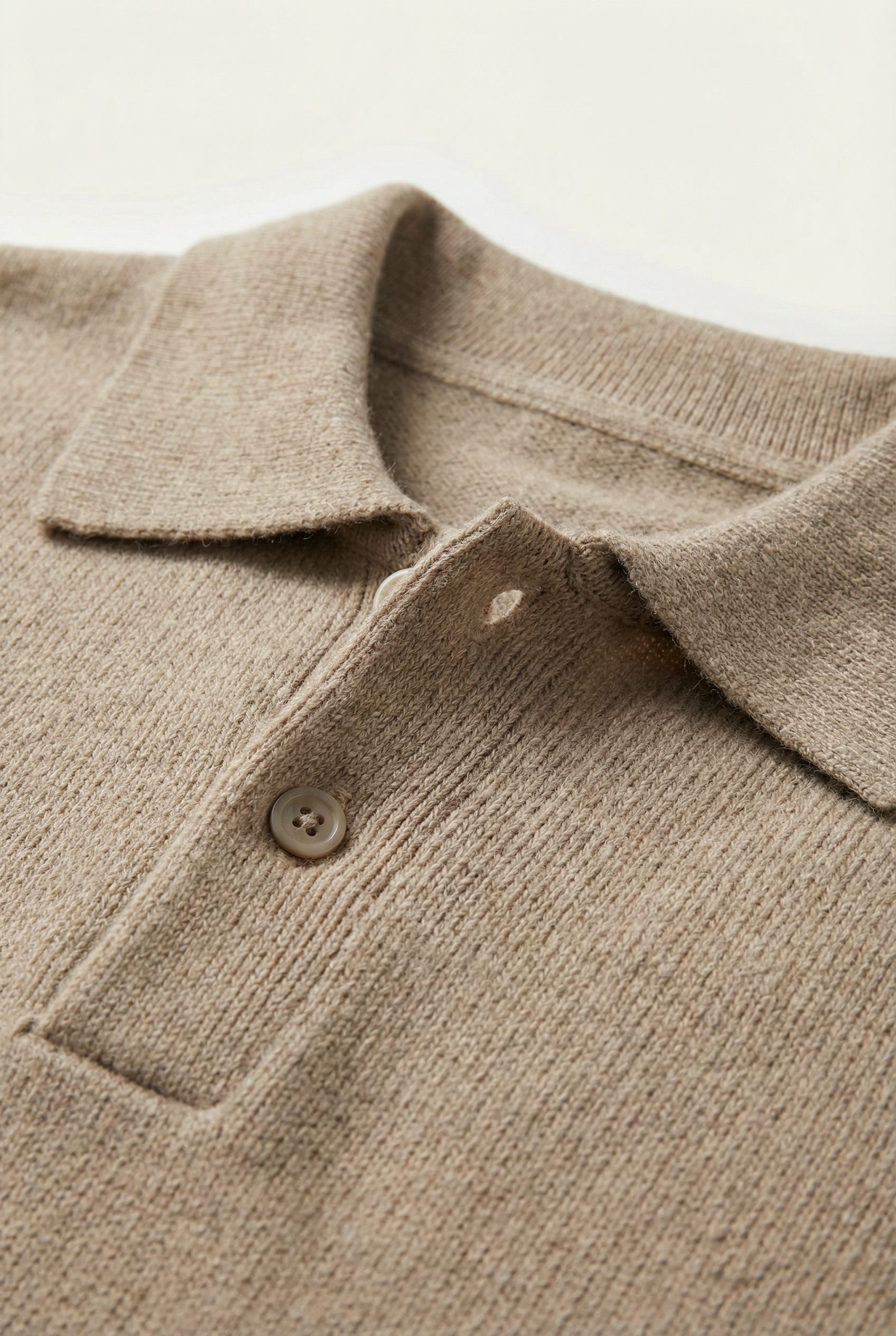 Men's Polo Collar Knit Jumper Long Sleeve - Relaxed Fit