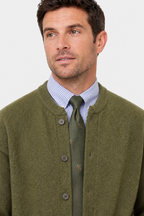 Men's Buttoned Cardigan - Green - detail