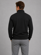 Half zip sweater pullover with high neck for men – product image 2