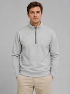 Half zip sweater pullover with high neck for men – product image 4