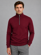 Half zip sweater pullover with high neck for men – product image 8