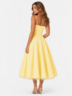Elegant Corset Midi Dress for Autumn Weddings