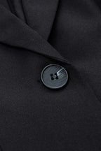 Longline Single-Breasted Blazer Notch Lapel - Tailored Fit