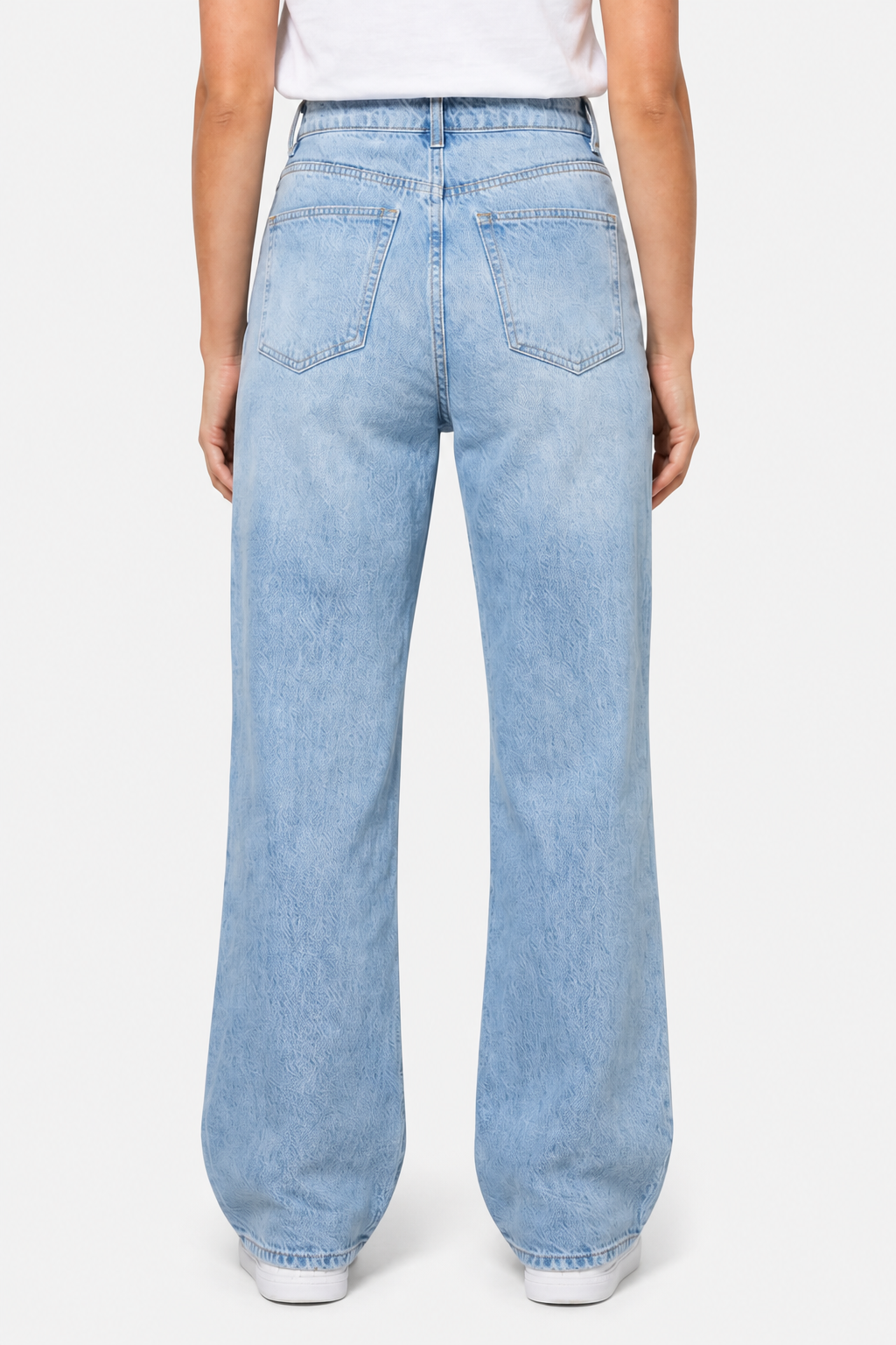 Valerique – Vintage flare silhouette – Ripped jeans - Light Blue - back