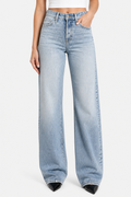 Lunarelle – Effortless straight silhouette – Mid rise jeans - Light Blue - front