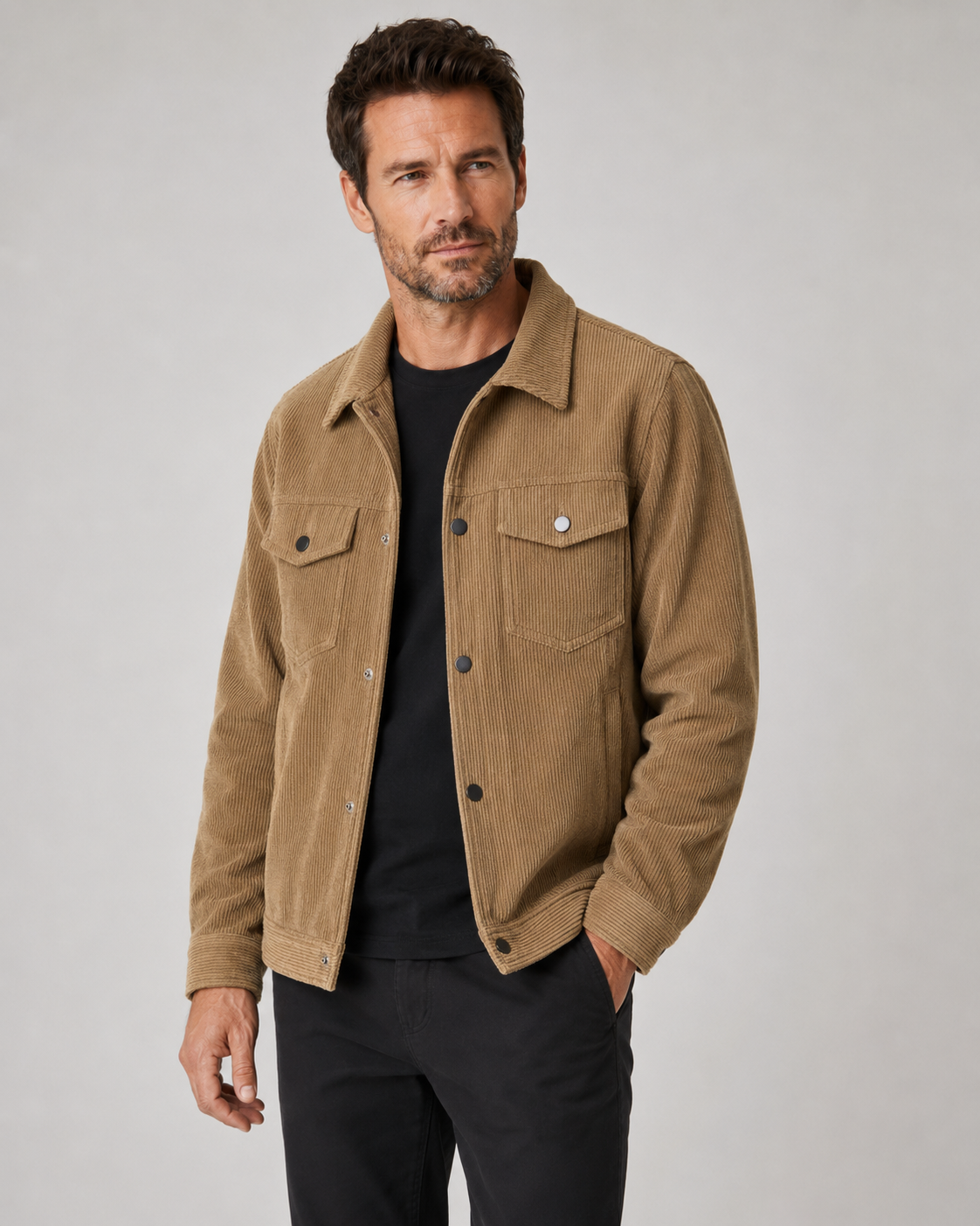 Corduroy Overshirt Shirt Jacket - Relaxed Fit