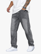Men's Baggy Wide Leg Jeans with Five Pocket Denim, view 1 of 20