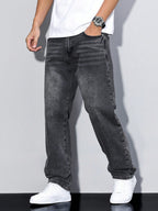 Men's Baggy Wide Leg Jeans with Five Pocket Denim, view 8 of 20