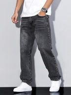 Men's Baggy Wide Leg Jeans with Five Pocket Denim, view 13 of 20