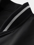 Men's Bomber Jacket with Striped Rib Trim Zip Front, view 4 of 10