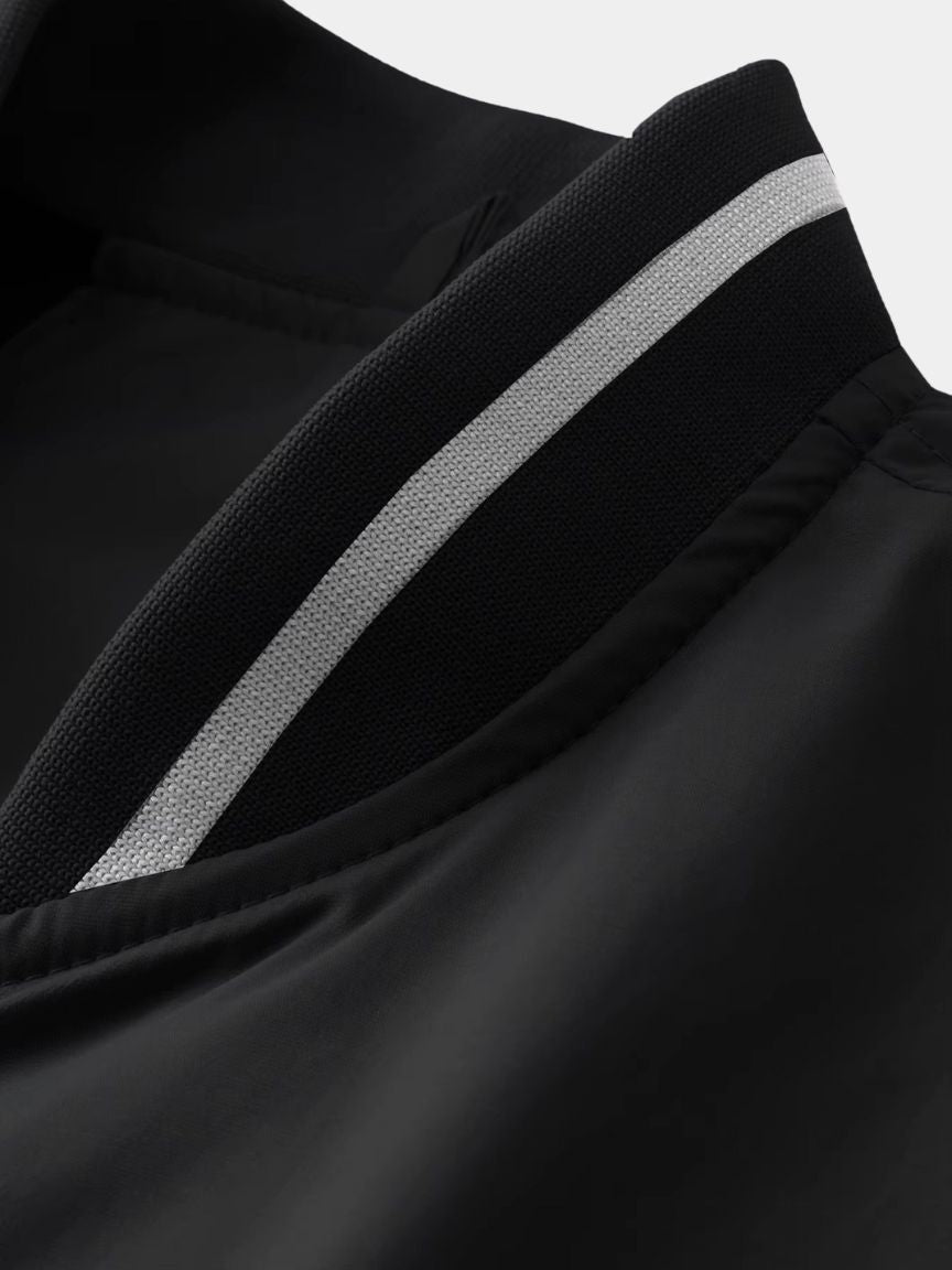 Men's Bomber Jacket with Striped Rib Trim Zip Front, view 4 of 10