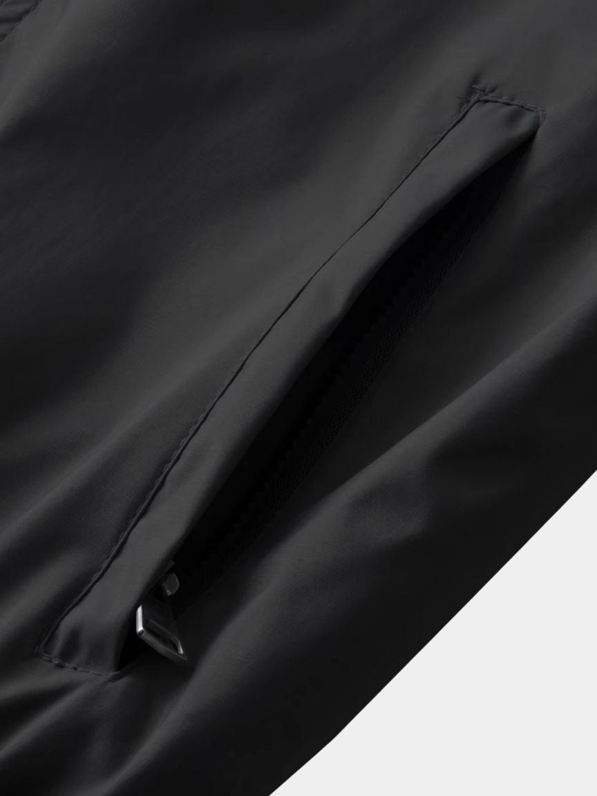 Men's Bomber Jacket with Striped Rib Trim Zip Front, view 5 of 10