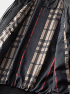 Men's Bomber Jacket with Striped Rib Trim Zip Front, view 7 of 10