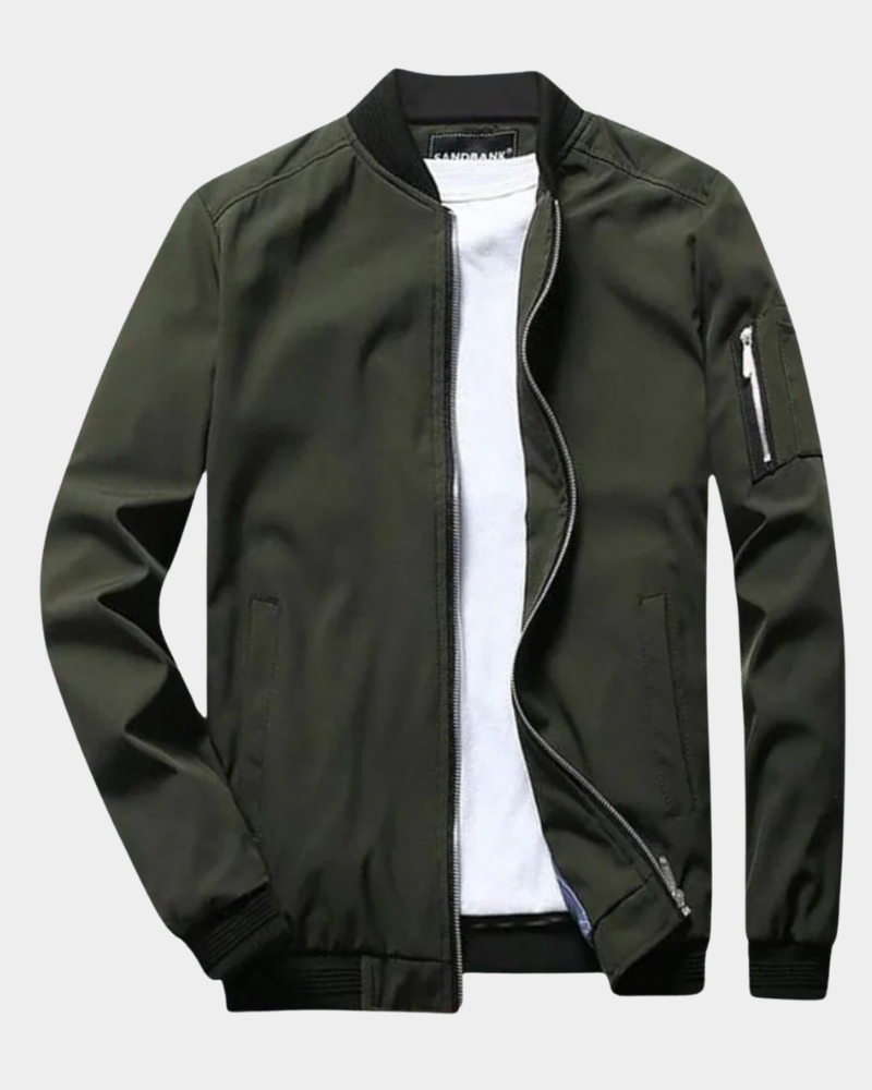 Men's bomber jacket, windproof lightweight zip up – product image 1