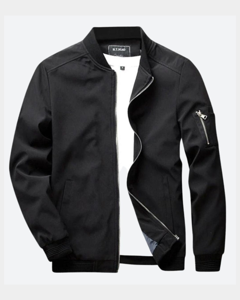 Men's bomber jacket, windproof lightweight zip up – product image 2