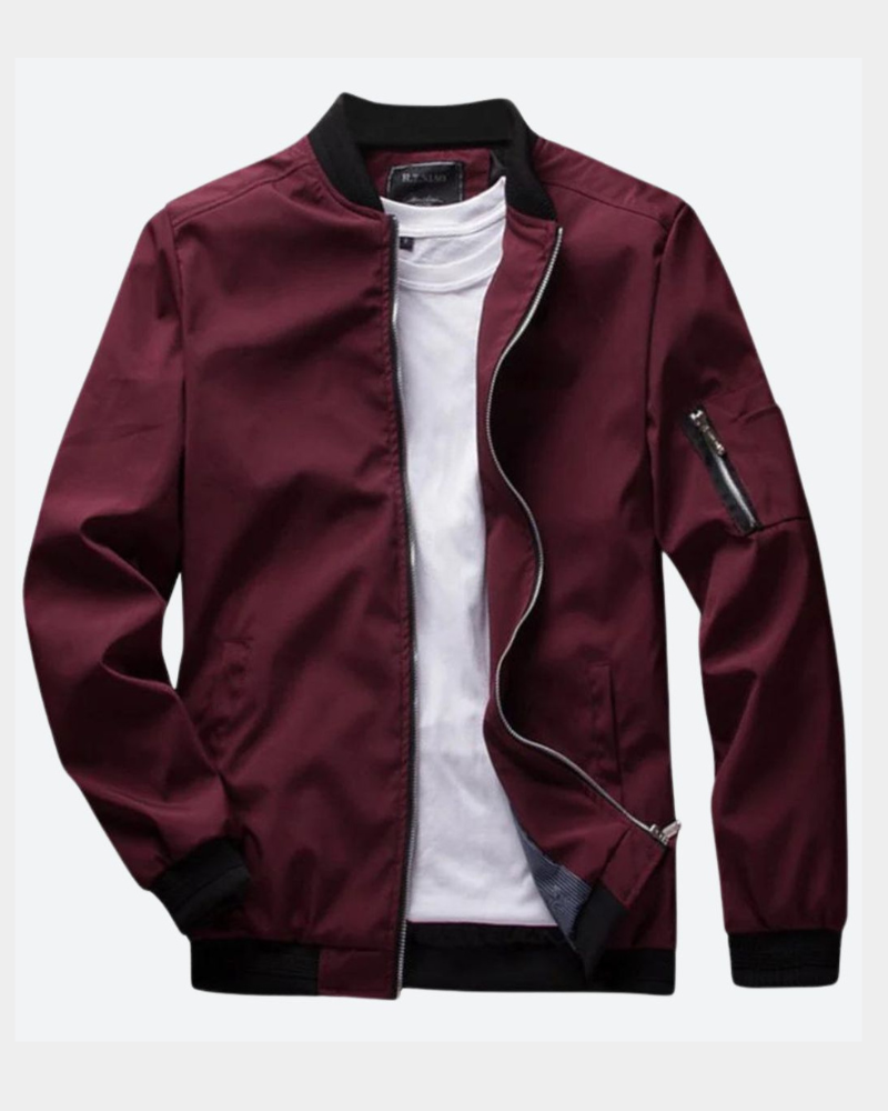Men's bomber jacket, windproof lightweight zip up – product image 5