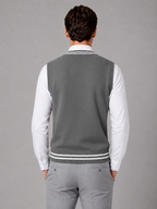 Mens Cable Knit Sweater Vest, V-Neck - product image 2