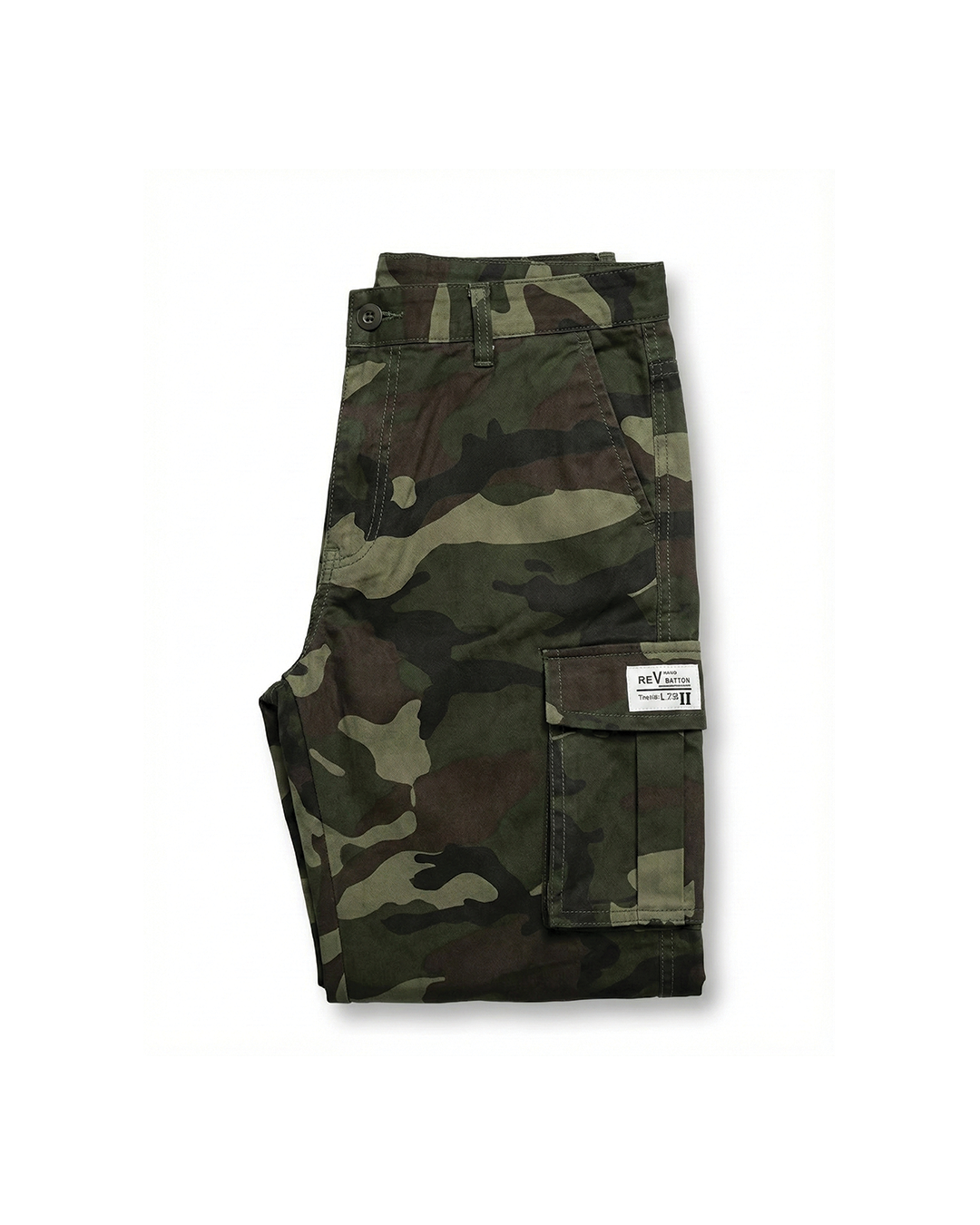 Men's Camo Cargo Trousers with Multi-Pocket Fit, view 1 of 13