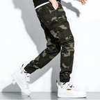 Men's Camo Cargo Trousers with Multi-Pocket Fit, view 3 of 13