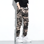 Men's Camo Cargo Trousers with Multi-Pocket Fit, view 4 of 13