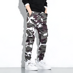 Men's Camo Cargo Trousers with Multi-Pocket Fit, view 9 of 13