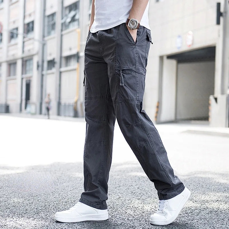 Men's Cargo Trousers with Patchwork Jogger Fit, view 2 of 8