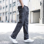 Men's Cargo Trousers with Patchwork Jogger Fit, view 3 of 8