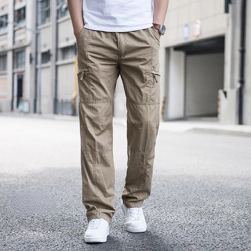 Men's Cargo Trousers with Patchwork Jogger Fit, view 6 of 8