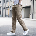 Men's Cargo Trousers with Patchwork Jogger Fit, view 7 of 8