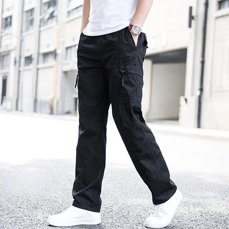Men's Cargo Trousers with Patchwork Jogger Fit, view 8 of 8