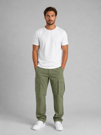 Men's Cargo Trousers with Relaxed Multi-Pocket Fit, view 2 of 7