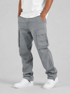 Men's Cargo Trousers with Relaxed Multi-Pocket Fit, view 5 of 7