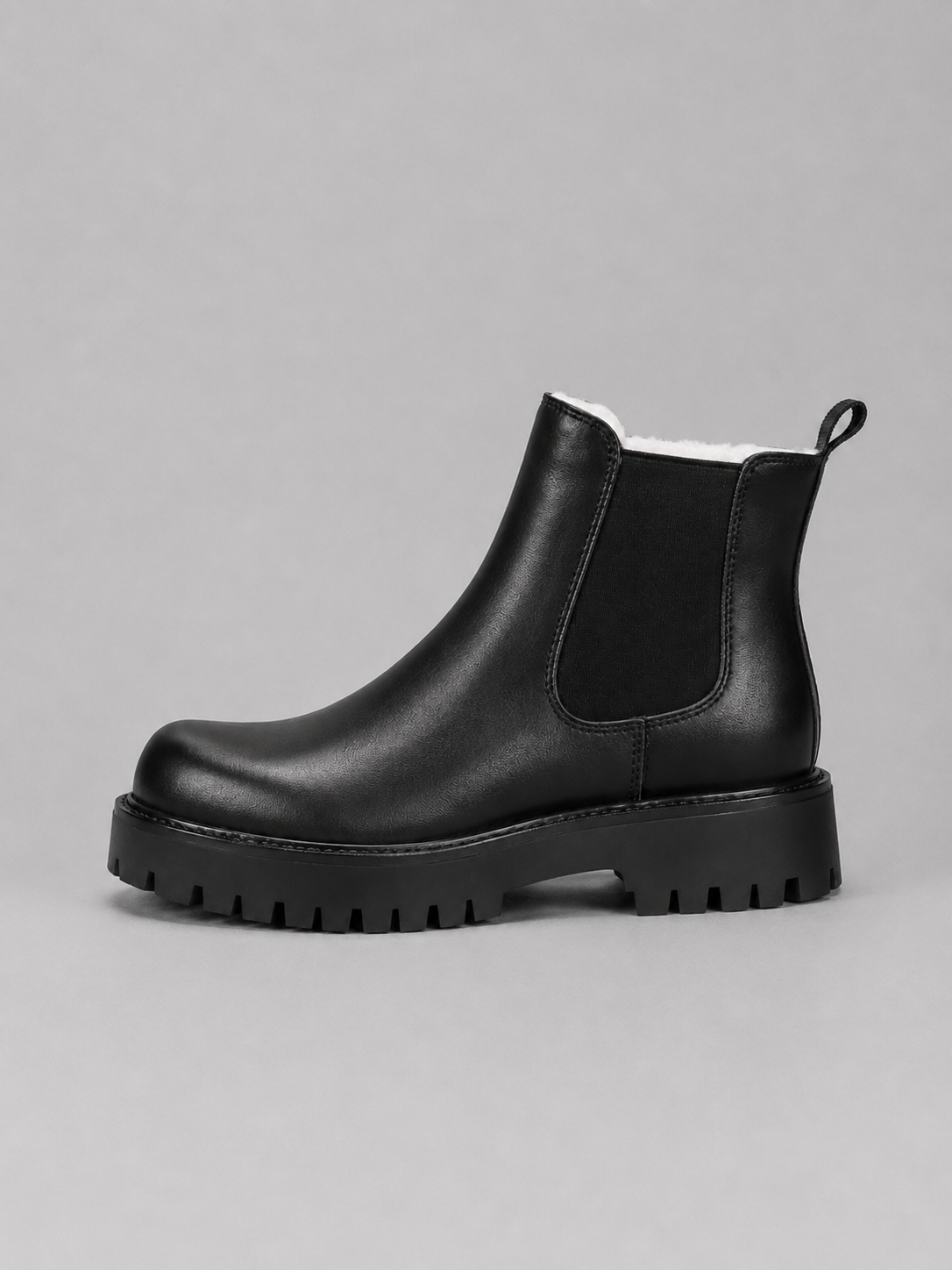 Alternate product view 2 of men's Chunky Chelsea Boots with slip-on thick sole design.