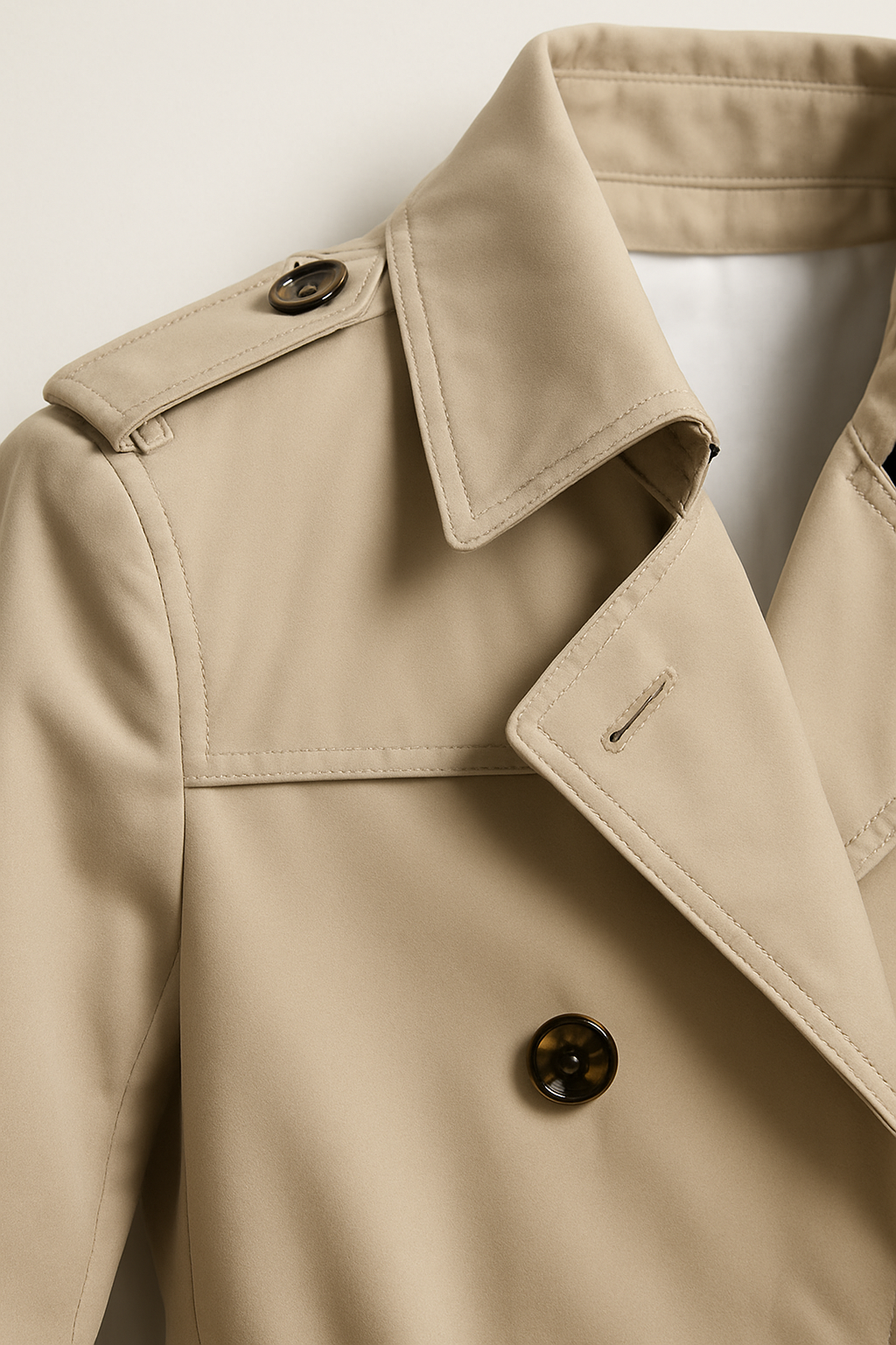 Men's Classic Belted Trench Coat with Tailored Fit, view 2 of 8
