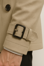 Men's Classic Belted Trench Coat with Tailored Fit, view 4 of 8