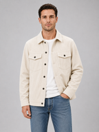 Alternate product view 2 of men's Corduroy Overshirt with button-up shirt jacket.