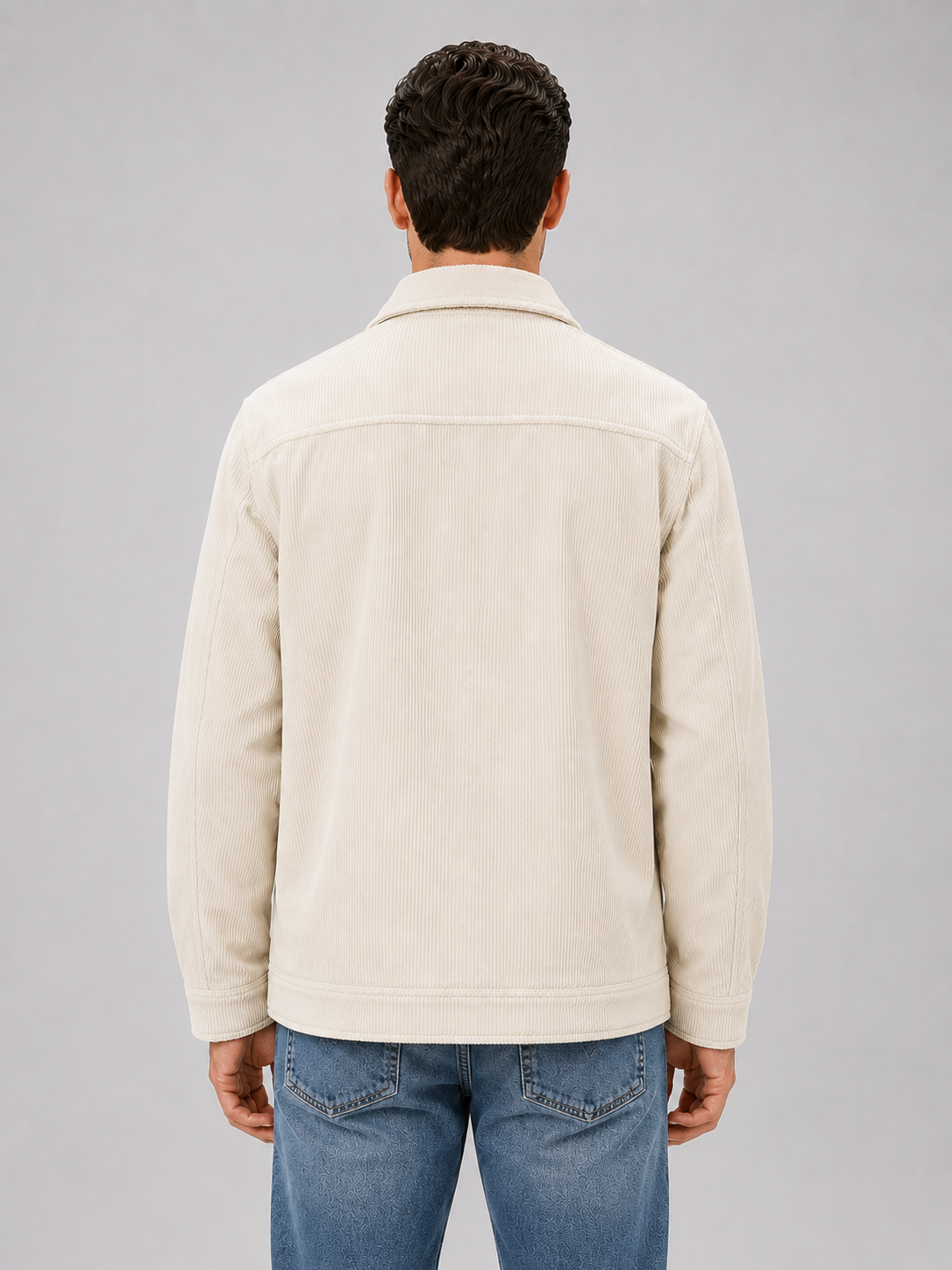 Alternate product view 3 of men's Corduroy Overshirt with button-up shirt jacket.
