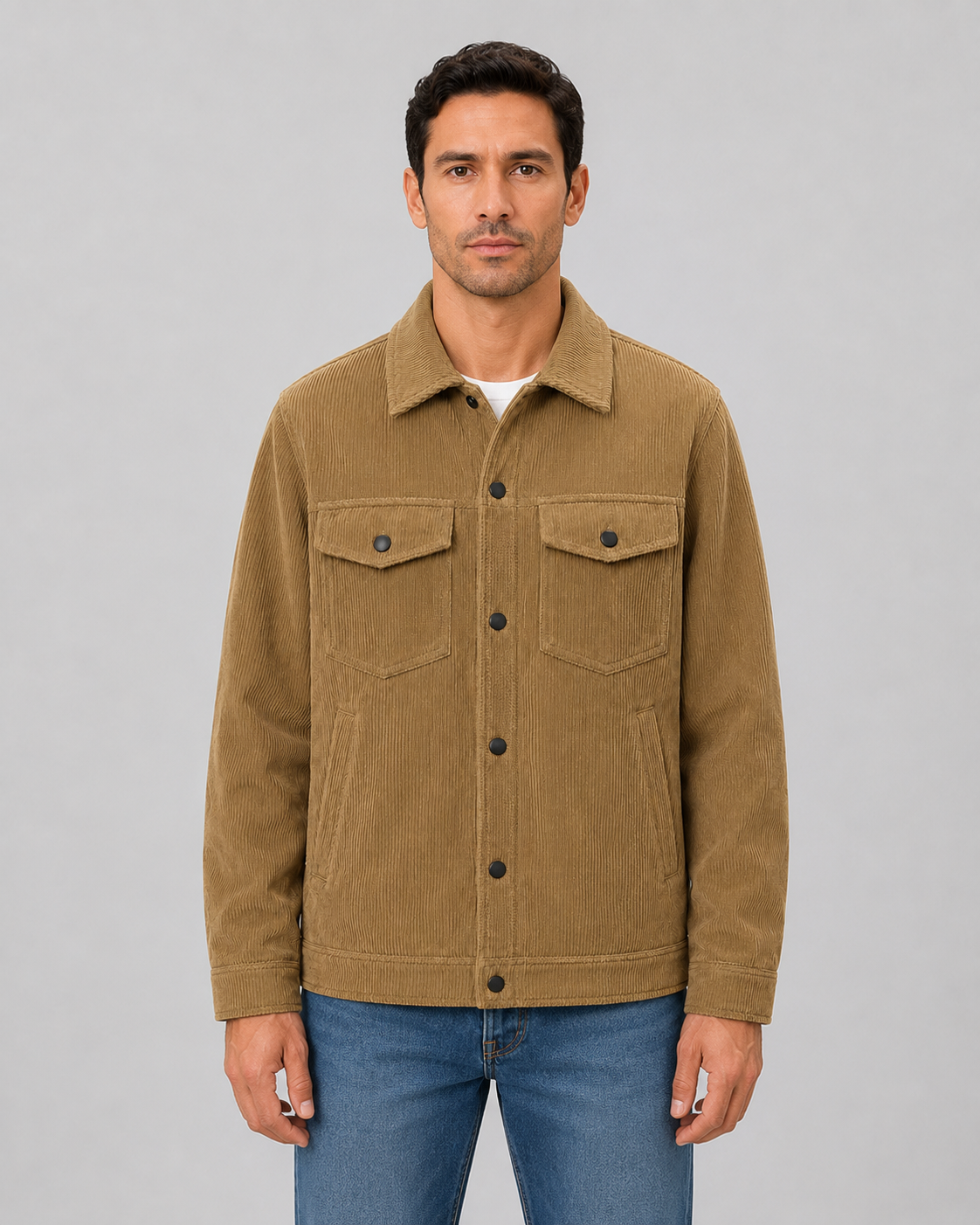 Alternate product view 6 of men's Corduroy Overshirt with button-up shirt jacket.